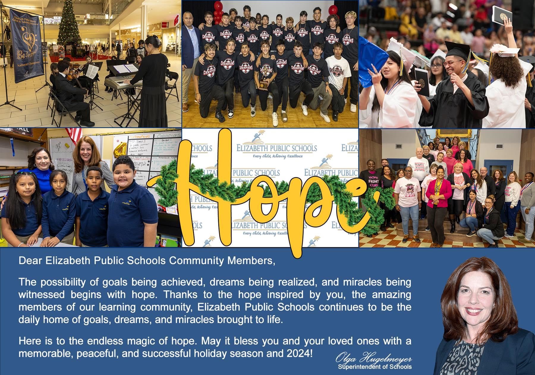 Happy Holidays from Superintendent Olga Hugelmeyer
