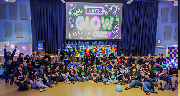  Autism Glow Day at William F Halloran